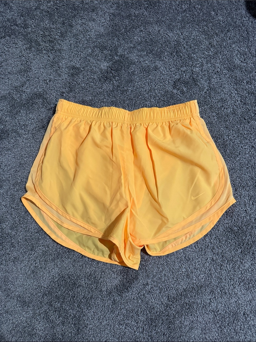 Nike Women's Light Yellow Athletic Running Shorts